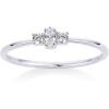 imagePAVOI 18K Gold Plated Marquise Round Mini Cubic Zirconia Stackable Rings for Women  Dainty Stacking Thin Band for WomenWhite Gold