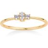 imagePAVOI 18K Gold Plated Marquise Round Mini Cubic Zirconia Stackable Rings for Women  Dainty Stacking Thin Band for WomenYellow Gold