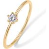 imagePAVOI 18K Gold Plated Marquise Round Mini Cubic Zirconia Stackable Rings for Women  Dainty Stacking Thin Band for WomenYellow Gold