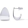 imagePAVOI 14K Gold Plated 925 Sterling Silver Posts Chunky Hoop Earrings  Statement Huggie Hoops for Women  Lightweight Yellow Gold Dome EarringsWhite Gold