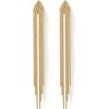 imagePAVOI 14K Gold Plated 925 Sterling Silves Posts Long Tassel Dangle Earrings for Women  Elegant Rhinestone Chain Chandelier Drop Earrings  Statement JewelryYellow Gold