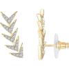 imagePAVOI 14K Gold Plated Cubic Zirconia Ear Crawler Earrings  Faux Diamond Arrow Ear Climber Fashion Earrings for WomenYellow Gold