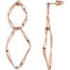 imagePAVOI 14K Gold Plated Dangle Earrings for Women  Infinity Cute Hanging Hoop EarringsRose Gold