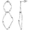 imagePAVOI 14K Gold Plated Dangle Earrings for Women  Infinity Cute Hanging Hoop EarringsWhite Gold