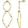 imagePAVOI 14K Gold Plated Dangle Earrings for Women  Infinity Cute Hanging Hoop EarringsYellow Gold