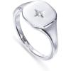imagePAVOI 14K Gold Plated Engraved Signet Ring with North Star  Lightweight Thick Statement Rings for Women  Everyday JewelryWhite Gold