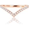 imagePAVOI 14K Gold Plated Sparkling Wishbone V Ring for Women with Cubic ZirconiaRose Gold
