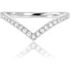 imagePAVOI 14K Gold Plated Sparkling Wishbone V Ring for Women with Cubic ZirconiaWhite Gold