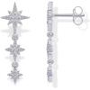 imagePAVOI 14K Gold Plated Sterling Silver Posts Cubic Zirconia North Star Drop Dangle Earrings for Women  Celestial Gold Statement EarringsWhite Gold