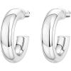 imagePAVOI 14K Gold Colored Extra Chunky 65mm Lightweight Open Hoops  Gold Hoop Earrings for WomenWhite Gold