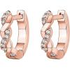 imagePAVOI 14K Gold Plated 925 Sterling Silver Post Cubic Zirconia Huggie Earrings  Small Gold Hoop Earrings for Women  CZ Stud Cuff EarringRose Gold