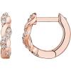 imagePAVOI 14K Gold Plated 925 Sterling Silver Post Cubic Zirconia Huggie Earrings  Small Gold Hoop Earrings for Women  CZ Stud Cuff EarringRose Gold