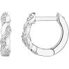imagePAVOI 14K Gold Plated 925 Sterling Silver Post Cubic Zirconia Huggie Earrings  Small Gold Hoop Earrings for Women  CZ Stud Cuff EarringWhite Gold