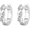 imagePAVOI 14K Gold Plated 925 Sterling Silver Post Cubic Zirconia Huggie Earrings  Small Gold Hoop Earrings for Women  CZ Stud Cuff EarringWhite Gold