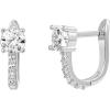imagePAVOI 14K Gold Plated 925 Sterling Silver Post Cubic Zirconia Huggie Earrings  Small Gold Hoop Earrings for Women  CZ Stud Cuff EarringWhite Gold