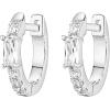 imagePAVOI 14K Gold Plated 925 Sterling Silver Post Cubic Zirconia Huggie Earrings  Small Gold Hoop Earrings for Women  CZ Stud Cuff EarringWhite Gold