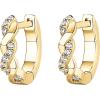 imagePAVOI 14K Gold Plated 925 Sterling Silver Post Cubic Zirconia Huggie Earrings  Small Gold Hoop Earrings for Women  CZ Stud Cuff EarringYellow Gold