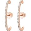 imagePAVOI 14K Gold Plated 925 Sterling Silver Post Minimalist Suspender Ear Cuff Earrings for Women  Wrap Earlobe StudsRose Gold