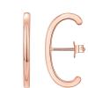 imagePAVOI 14K Gold Plated 925 Sterling Silver Post Minimalist Suspender Ear Cuff Earrings for Women  Wrap Earlobe StudsRose Gold