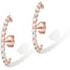 imagePAVOI 14K Gold Plated 925 Sterling Silver Post Minimalist Suspender Ear Cuff Earrings for Women  Wrap Earlobe StudsRose Gold