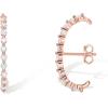 imagePAVOI 14K Gold Plated 925 Sterling Silver Post Minimalist Suspender Ear Cuff Earrings for Women  Wrap Earlobe StudsRose Gold