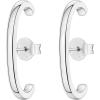 imagePAVOI 14K Gold Plated 925 Sterling Silver Post Minimalist Suspender Ear Cuff Earrings for Women  Wrap Earlobe StudsWhite Gold