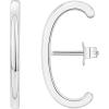 imagePAVOI 14K Gold Plated 925 Sterling Silver Post Minimalist Suspender Ear Cuff Earrings for Women  Wrap Earlobe StudsWhite Gold