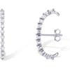 imagePAVOI 14K Gold Plated 925 Sterling Silver Post Minimalist Suspender Ear Cuff Earrings for Women  Wrap Earlobe StudsWhite Gold