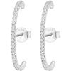 imagePAVOI 14K Gold Plated 925 Sterling Silver Post Minimalist Suspender Ear Cuff Earrings for Women  Wrap Earlobe StudsWhite Gold