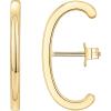 imagePAVOI 14K Gold Plated 925 Sterling Silver Post Minimalist Suspender Ear Cuff Earrings for Women  Wrap Earlobe StudsYellow Gold