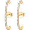 imagePAVOI 14K Gold Plated 925 Sterling Silver Post Minimalist Suspender Ear Cuff Earrings for Women  Wrap Earlobe StudsYellow Gold
