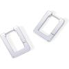imagePAVOI 14K Gold Plated 925 Sterling Silver Post Square Hoop Earrings  Geometric Rectangle Gold Hoop Earrings for WomenWhite Gold