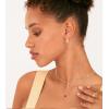 imagePAVOI 14K Gold Plated 925 Sterling Silver Post Square Hoop Earrings  Geometric Rectangle Gold Hoop Earrings for WomenWhite Gold
