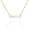 imagePAVOI 14K Gold Plated Created White Opal Necklace  Opal Necklaces for WomenYellow Gold