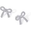 imagePAVOI 14K Gold Plated Cubic Zirconia Bow Stud Earrings for Women  Coquette Earring PairCubic Zirconia