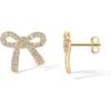 imagePAVOI 14K Gold Plated Cubic Zirconia Bow Stud Earrings for Women  Coquette Earring PairCubic Zirconia