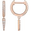 imagePAVOI 14K Gold Plated S925 Sterling Silver Post Lightweight DropDangle Huggie Earrings for Women  Star Lock Butterfly Moon Lightning  Dainty EarringsRose Gold
