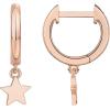 imagePAVOI 14K Gold Plated S925 Sterling Silver Post Lightweight DropDangle Huggie Earrings for Women  Star Lock Butterfly Moon Lightning  Dainty EarringsRose Gold