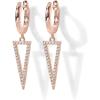 imagePAVOI 14K Gold Plated S925 Sterling Silver Post Lightweight DropDangle Huggie Earrings for Women  Star Lock Butterfly Moon Lightning  Dainty EarringsRose Gold