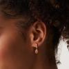 imagePAVOI 14K Gold Plated S925 Sterling Silver Post Lightweight DropDangle Huggie Earrings for Women  Star Lock Butterfly Moon Lightning  Dainty EarringsRose Gold