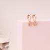 imagePAVOI 14K Gold Plated S925 Sterling Silver Post Lightweight DropDangle Huggie Earrings for Women  Star Lock Butterfly Moon Lightning  Dainty EarringsRose Gold