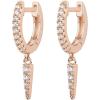 imagePAVOI 14K Gold Plated S925 Sterling Silver Post Lightweight DropDangle Huggie Earrings for Women  Star Lock Butterfly Moon Lightning  Dainty EarringsRose Gold