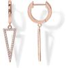 imagePAVOI 14K Gold Plated S925 Sterling Silver Post Lightweight DropDangle Huggie Earrings for Women  Star Lock Butterfly Moon Lightning  Dainty EarringsRose Gold
