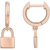 imagePAVOI 14K Gold Plated S925 Sterling Silver Post Lightweight DropDangle Huggie Earrings for Women  Star Lock Butterfly Moon Lightning  Dainty EarringsRose Gold