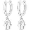 imagePAVOI 14K Gold Plated S925 Sterling Silver Post Lightweight DropDangle Huggie Earrings for Women  Star Lock Butterfly Moon Lightning  Dainty EarringsWhite Gold