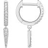 imagePAVOI 14K Gold Plated S925 Sterling Silver Post Lightweight DropDangle Huggie Earrings for Women  Star Lock Butterfly Moon Lightning  Dainty EarringsWhite Gold