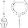 imagePAVOI 14K Gold Plated S925 Sterling Silver Post Lightweight DropDangle Huggie Earrings for Women  Star Lock Butterfly Moon Lightning  Dainty EarringsWhite Gold