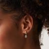 imagePAVOI 14K Gold Plated S925 Sterling Silver Post Lightweight DropDangle Huggie Earrings for Women  Star Lock Butterfly Moon Lightning  Dainty EarringsWhite Gold