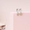 imagePAVOI 14K Gold Plated S925 Sterling Silver Post Lightweight DropDangle Huggie Earrings for Women  Star Lock Butterfly Moon Lightning  Dainty EarringsWhite Gold