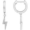 imagePAVOI 14K Gold Plated S925 Sterling Silver Post Lightweight DropDangle Huggie Earrings for Women  Star Lock Butterfly Moon Lightning  Dainty EarringsWhite Gold
